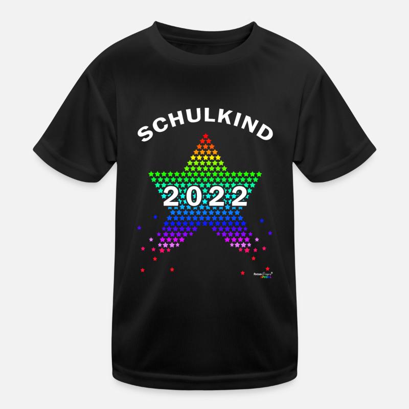 Schulkind 2022 - Kinder Funktions-T-Shirt - Schwarz