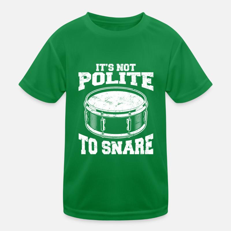 Ce n’est pas poli de piéger drôle de percussions de batteur T-shirt sport Enfant