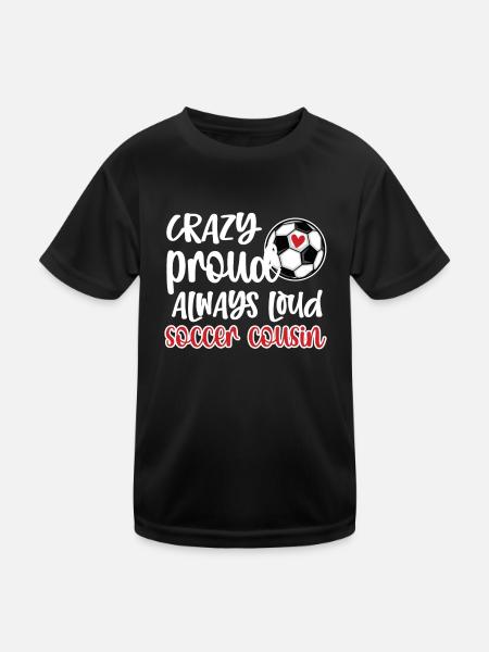 Football cousin Football player cousin Footballer - Kids Functional T-Shirt - black - Front