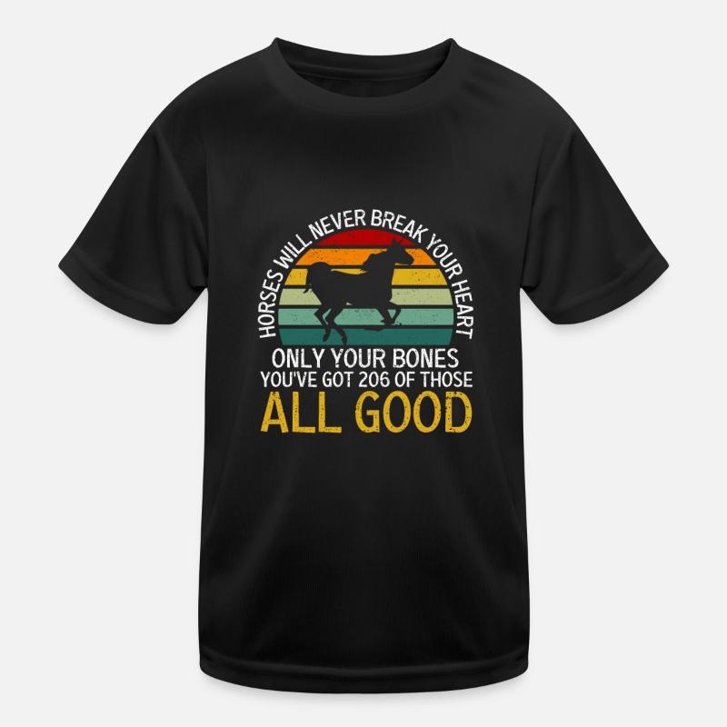 Pferde werden dir nie das Herz brechen Inspiration Kinder Funktions-T-Shirt
