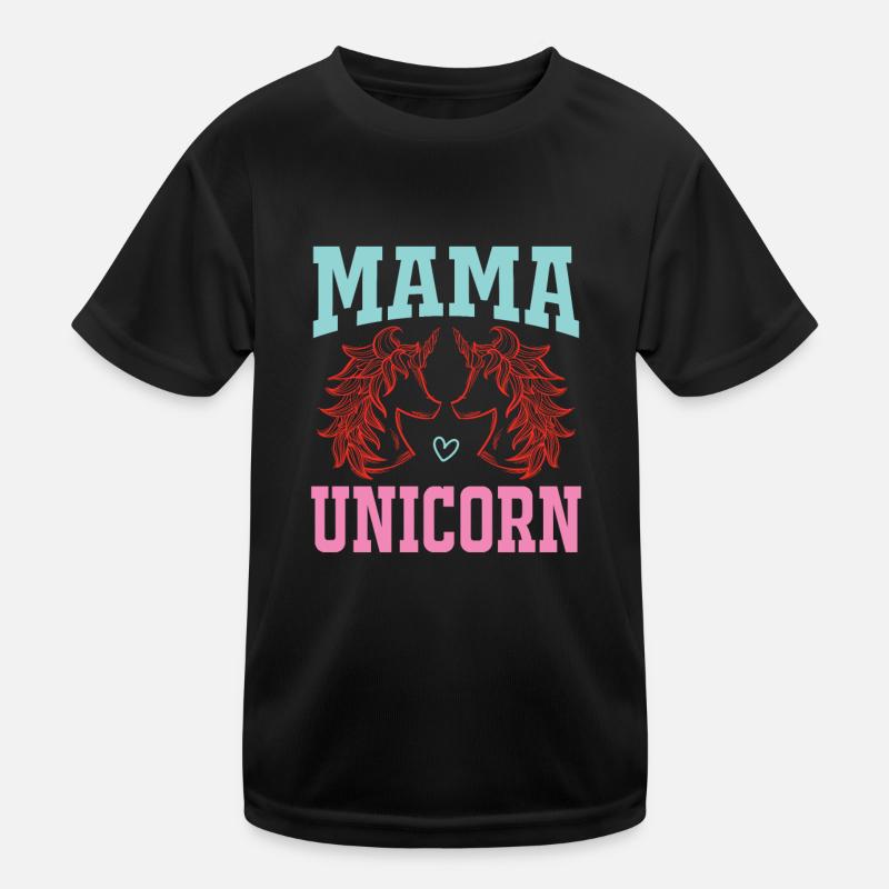 Mama Einhorn Licorne T-shirt sport Enfant