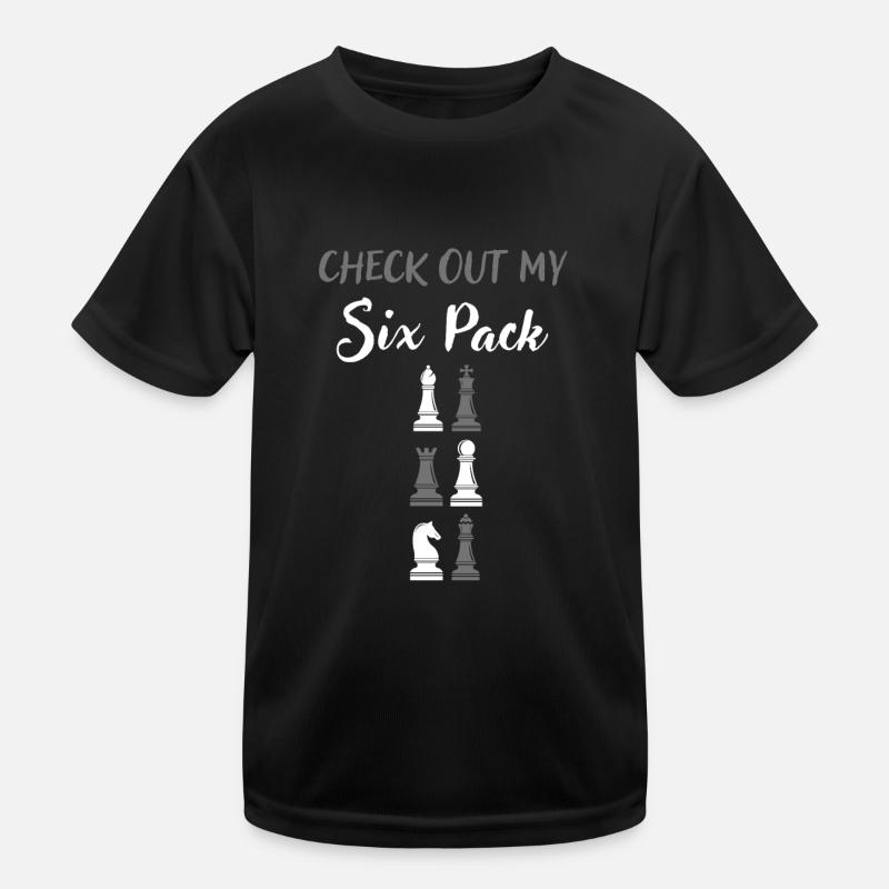 Check Out My Six Pack Chess Gift For Chess Lover Kinder Funktions-T-Shirt