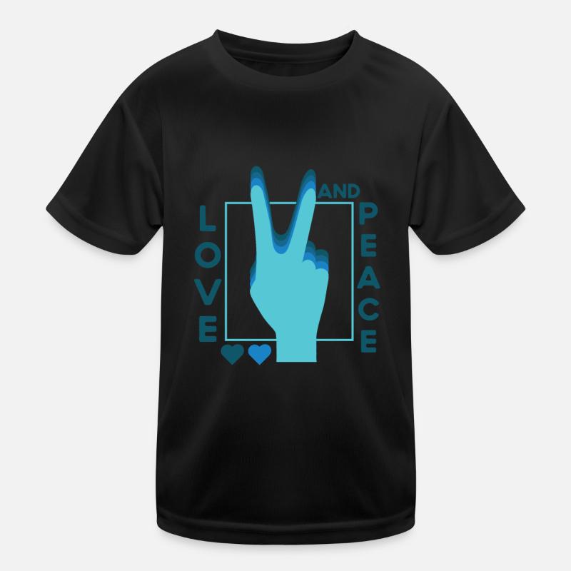 Love Peace Frieden Harmonie Kinder Funktions-T-Shirt