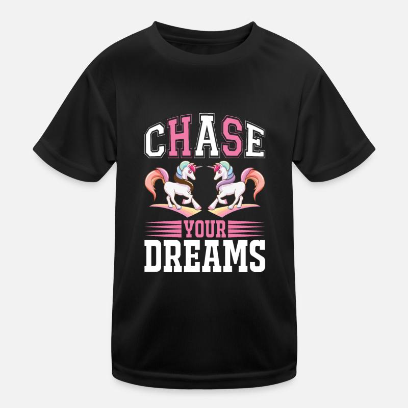 Lebe deine Träume Unicorn Kinder Funktions-T-Shirt