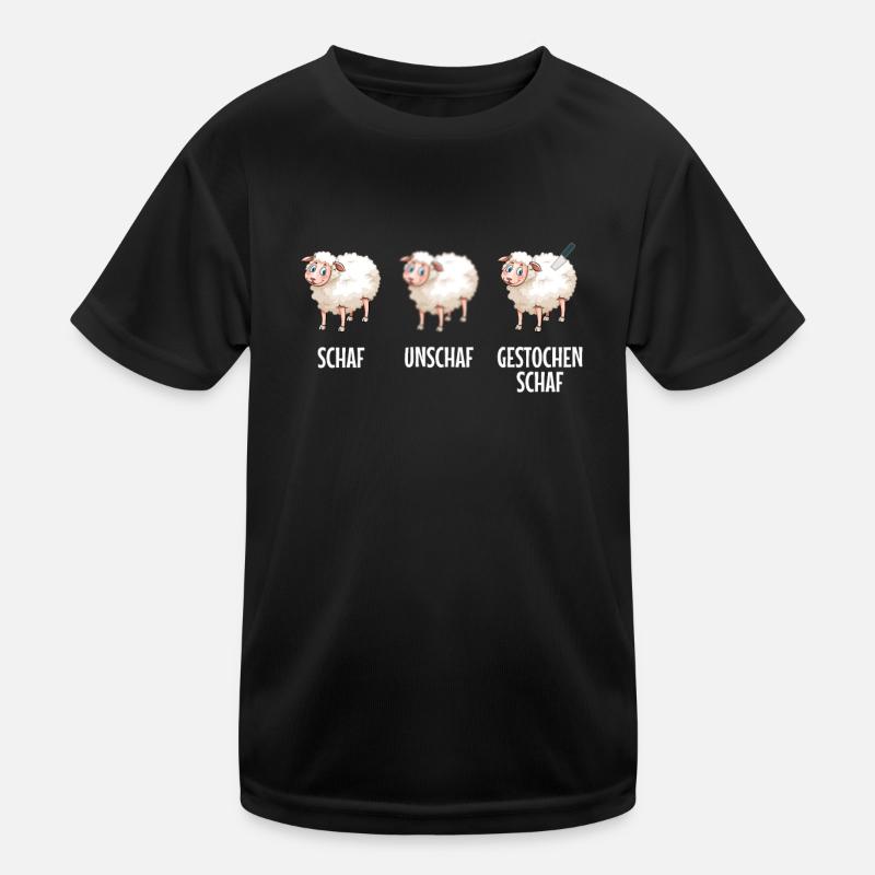 Fotografie Schafe und Schafe gestochen Schafe Kinder Funktions-T-Shirt