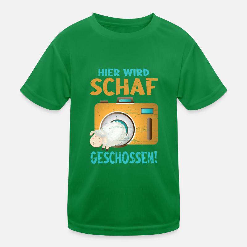 Fotografie: Schafe werden hier geschossen Fotograf Kinder Funktions-T-Shirt