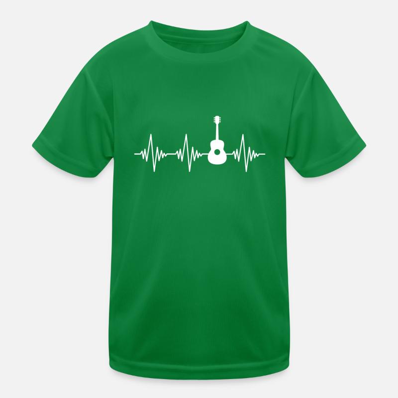 Gitarre Herzschlag Kinder Funktions-T-Shirt