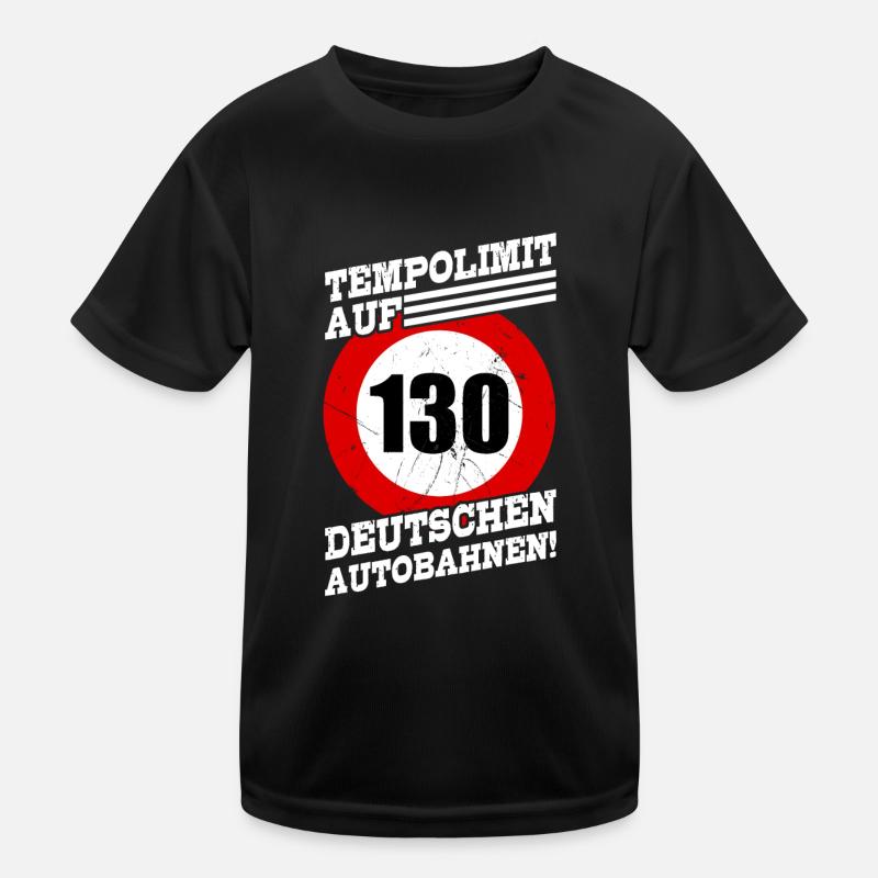 Autobahn Tempolimit Tempolimit Auf Deutschen Kinder Funktions-T-Shirt