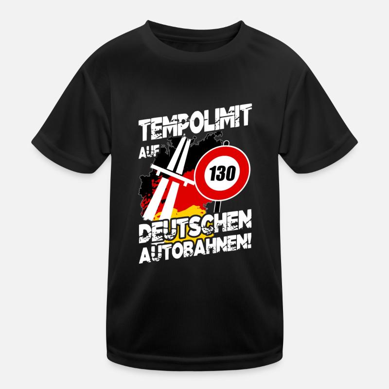 Autobahn Tempolimit Tempolimit Auf Deutschen Kinder Funktions-T-Shirt