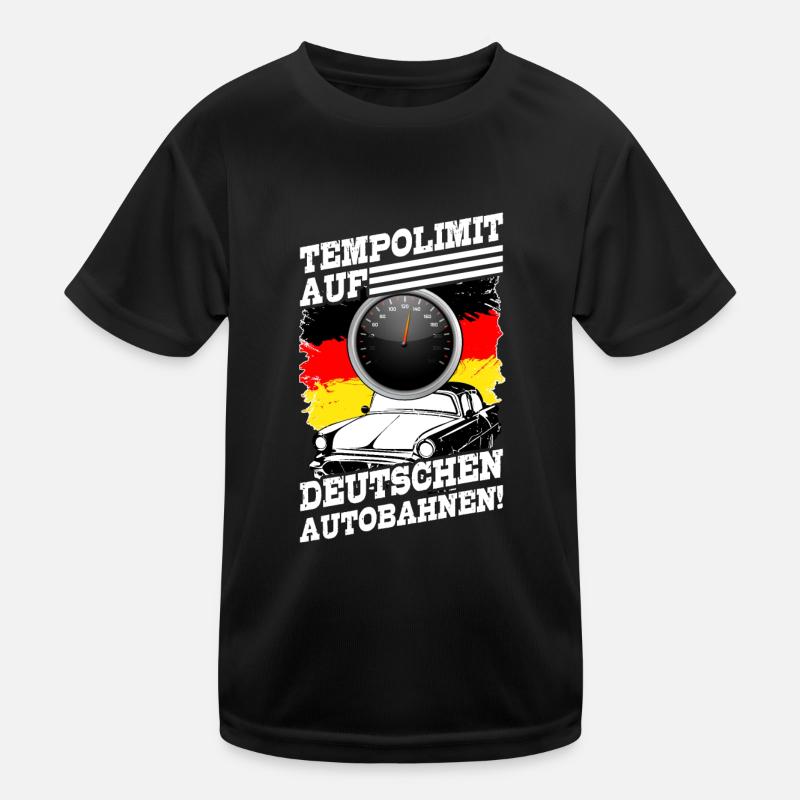 Autobahn Tempolimit Tempolimit Auf Deutschen Kinder Funktions-T-Shirt