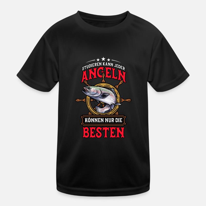 Angeln Angler Kinder Funktions-T-Shirt