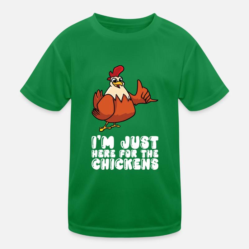 Ich Bin Nur Wegen Der Hühner Hier Kinder Funktions-T-Shirt
