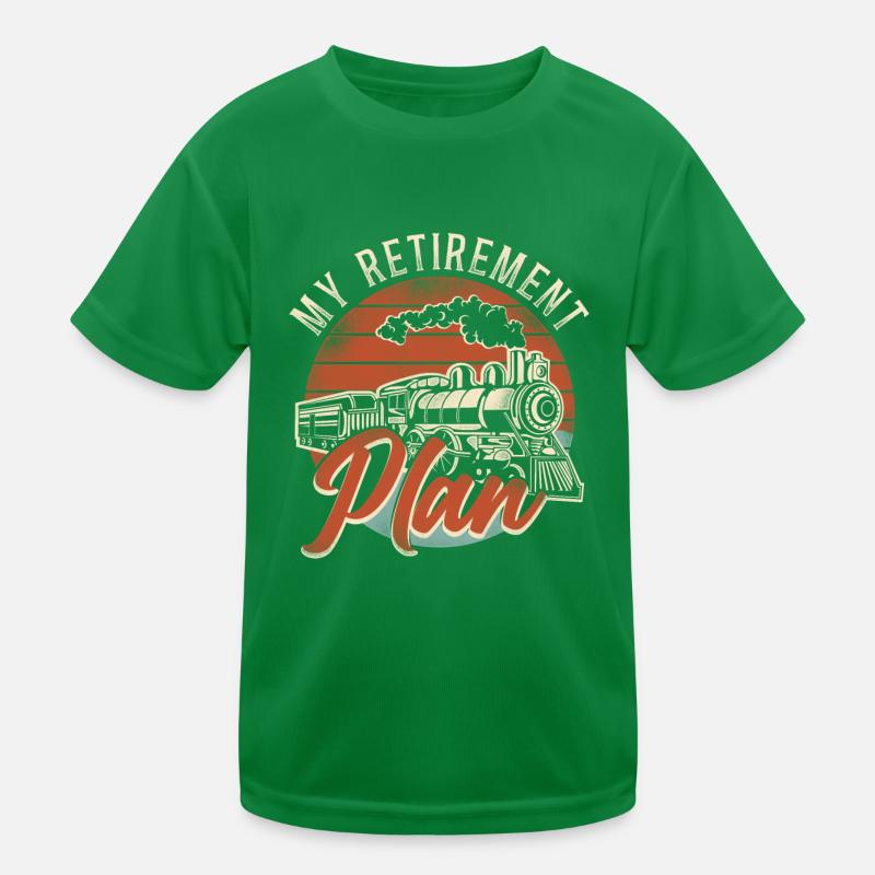 Steam Train Driver Trainspotting Kids Functional T-Shirt