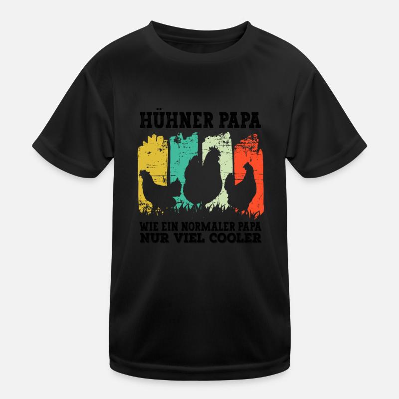 Huhn Hühner Papa Kinder Funktions-T-Shirt
