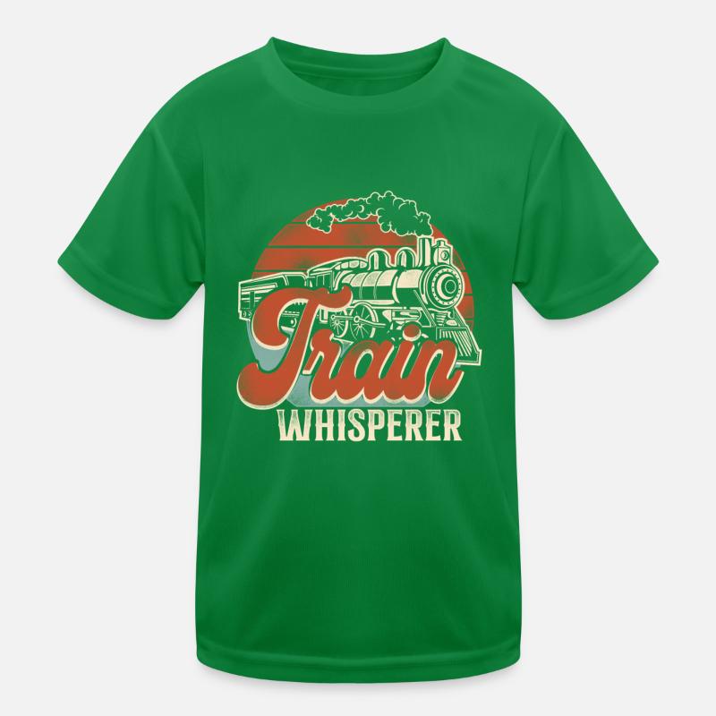 Steam Train Driver Trainspotting Kids Functional T-Shirt