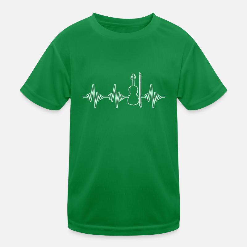Geige Herzschlag Kinder Funktions-T-Shirt
