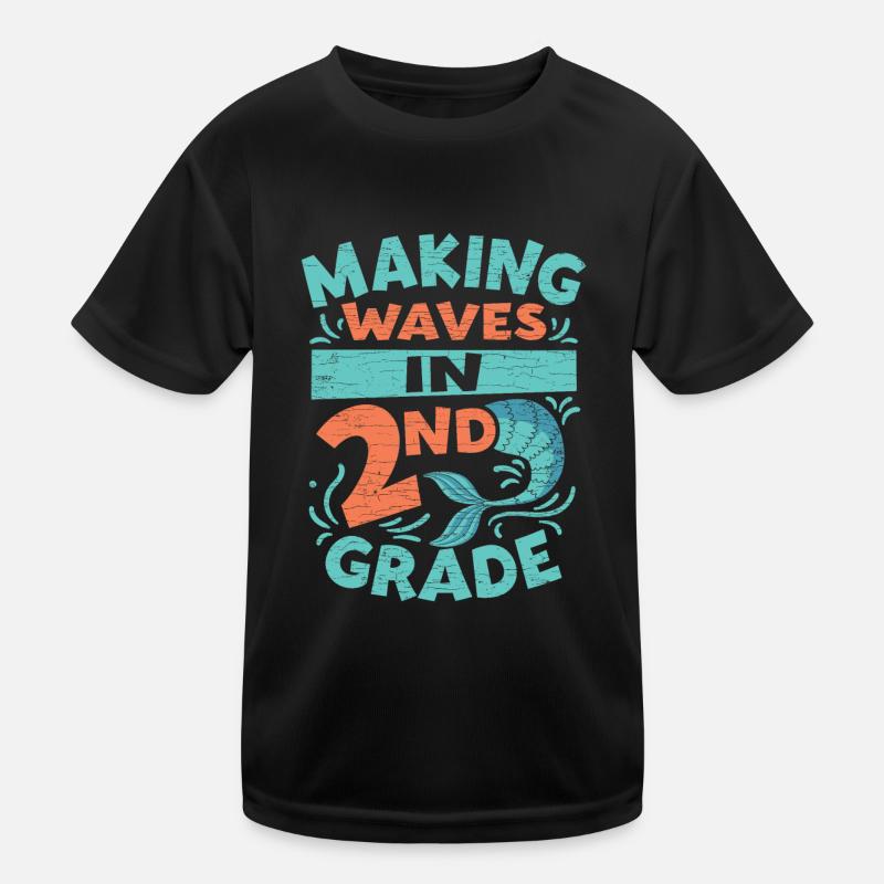 Schulkind Mädchen Geschenk 2. Klasse Kinder Funktions-T-Shirt