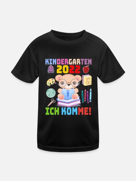 2022 Kindergarten Ich Komme Kindergartenkind Bär - T-shirt sport Enfant - noir - Devant