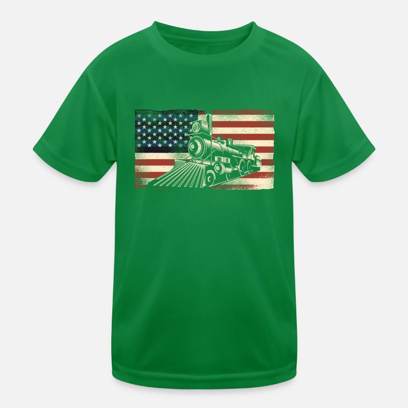 Steam Train Driver Trainspotting Kids Functional T-Shirt