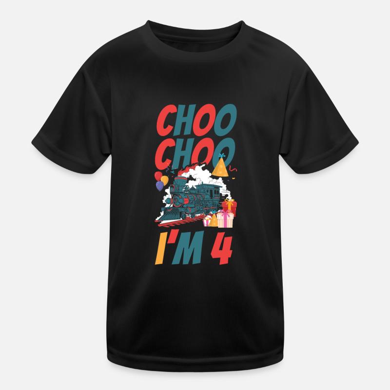 Steam Train Driver Trainspotting Kids Functional T-Shirt