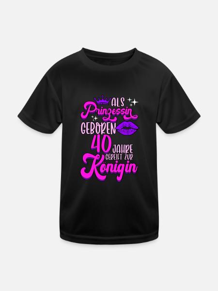 Vor 40 Jahren war ich mal der schnellste 40. - Kinder Funktions-T-Shirt - Schwarz