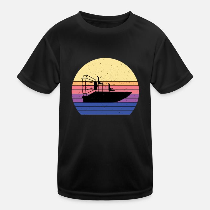 Sumpfboot Kinder Funktions-T-Shirt