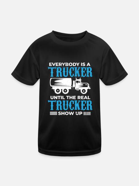 Truck Driver Motorists Motor vehicles - Kids Functional T-Shirt - black - Front