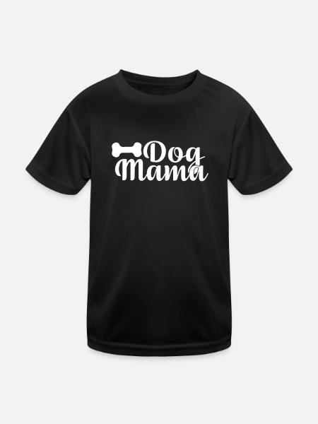 Dog mom - Kids Functional T-Shirt - black - Front