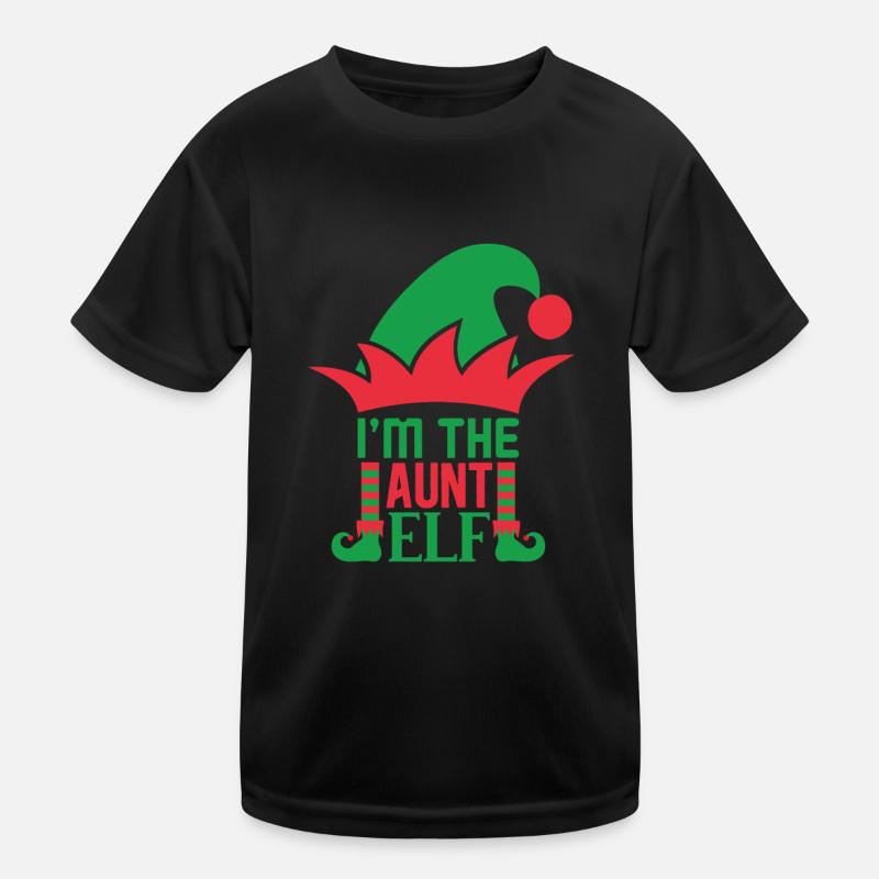 Ich bin die Tante Elf Norweger Muster Kinder Funktions-T-Shirt