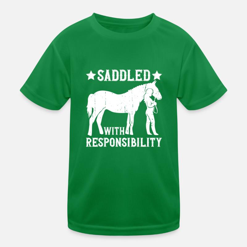 Accablé de responsabilités - Horse Trainer Riding T-shirt sport Enfant