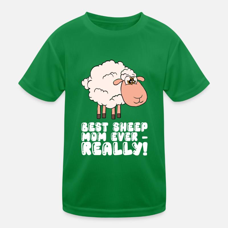 Best Sheep Mother Ever Really Kids Functional T-Shirt