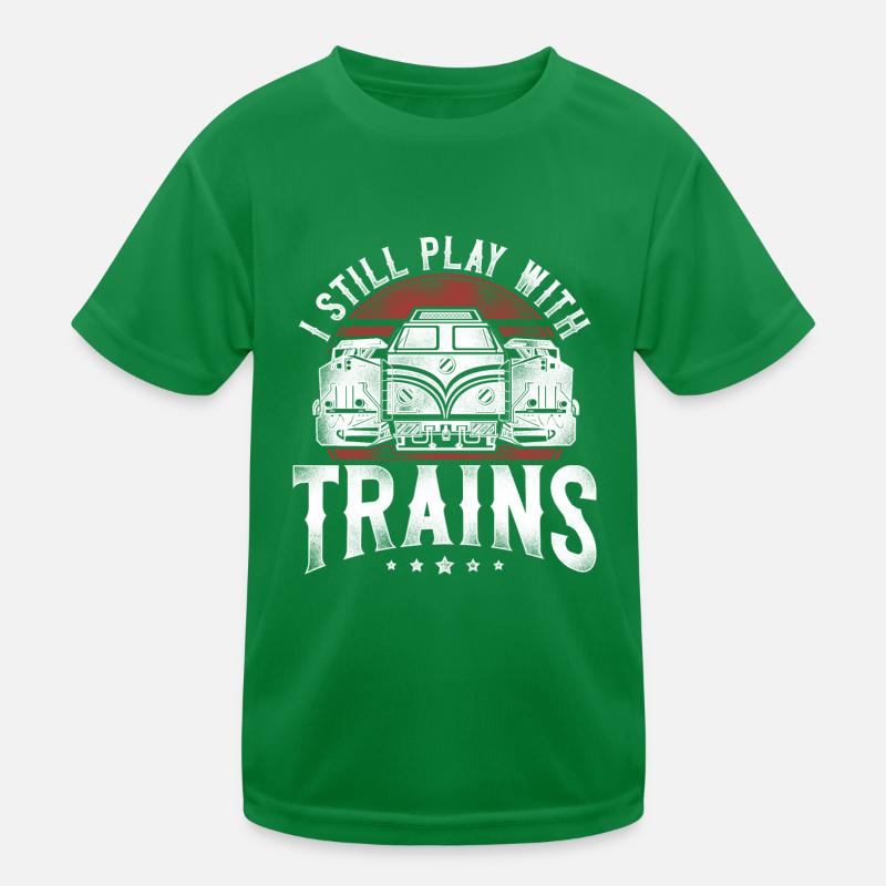 Freight Diesel Train Driver Kids Functional T-Shirt
