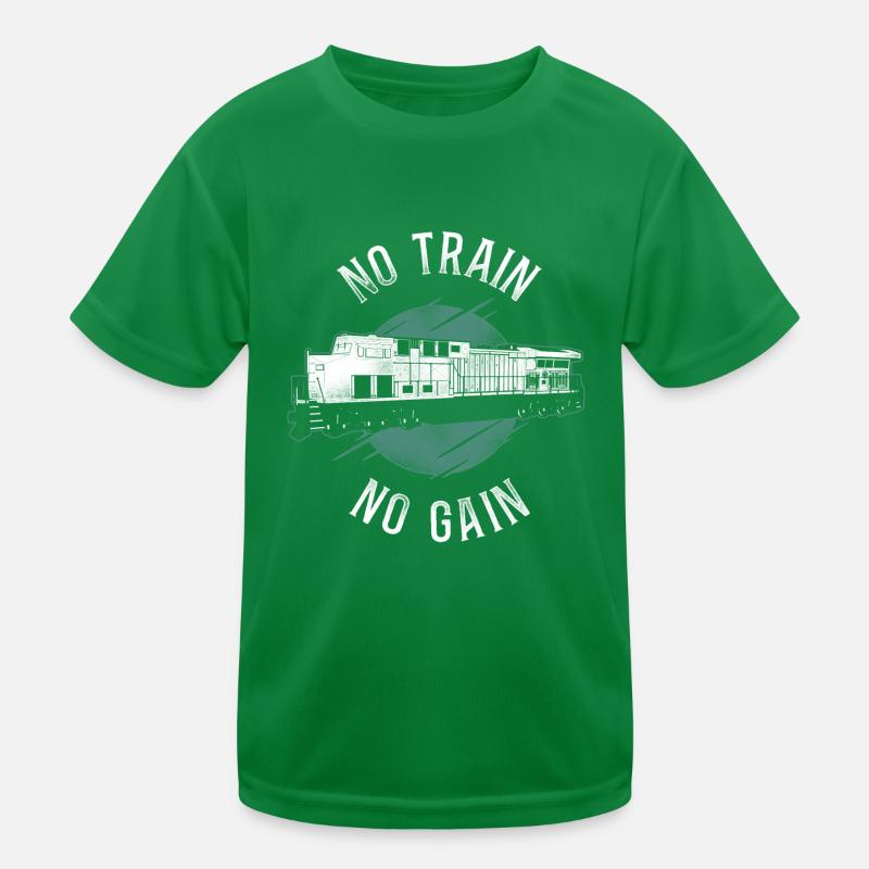Freight Diesel Train Driver Kids Functional T-Shirt