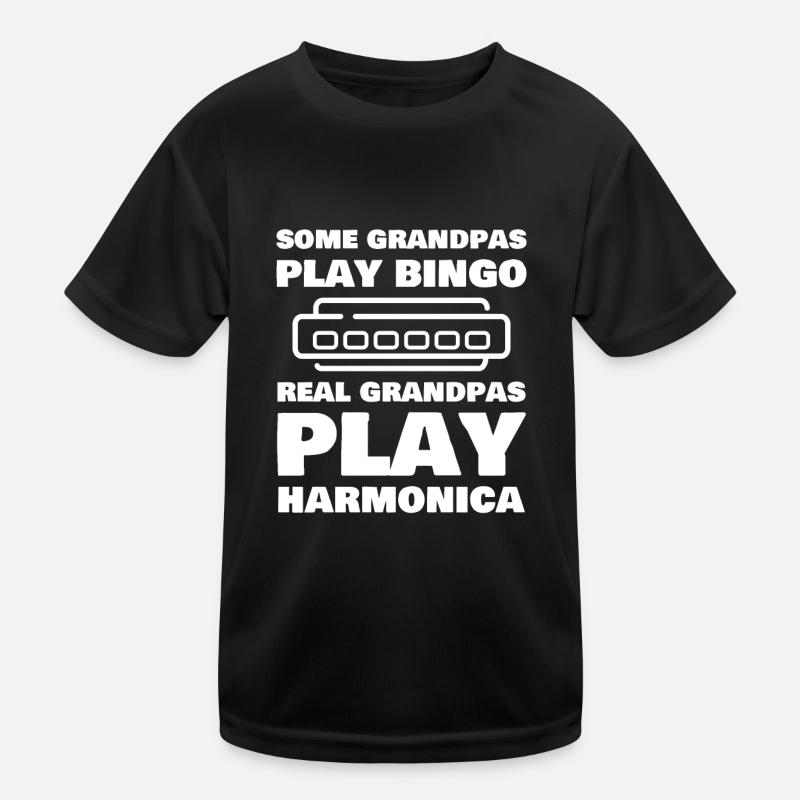 Harmonica Grand-père Drôle Harmoniciste T-shirt sport Enfant