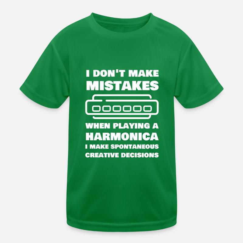 I Don't Make Mistakes When Playing Harmonica Kinder Funktions-T-Shirt