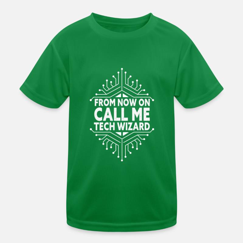Appelez-moi Tech Wizard Drôle d’ordinateur de support informatique T-shirt sport Enfant