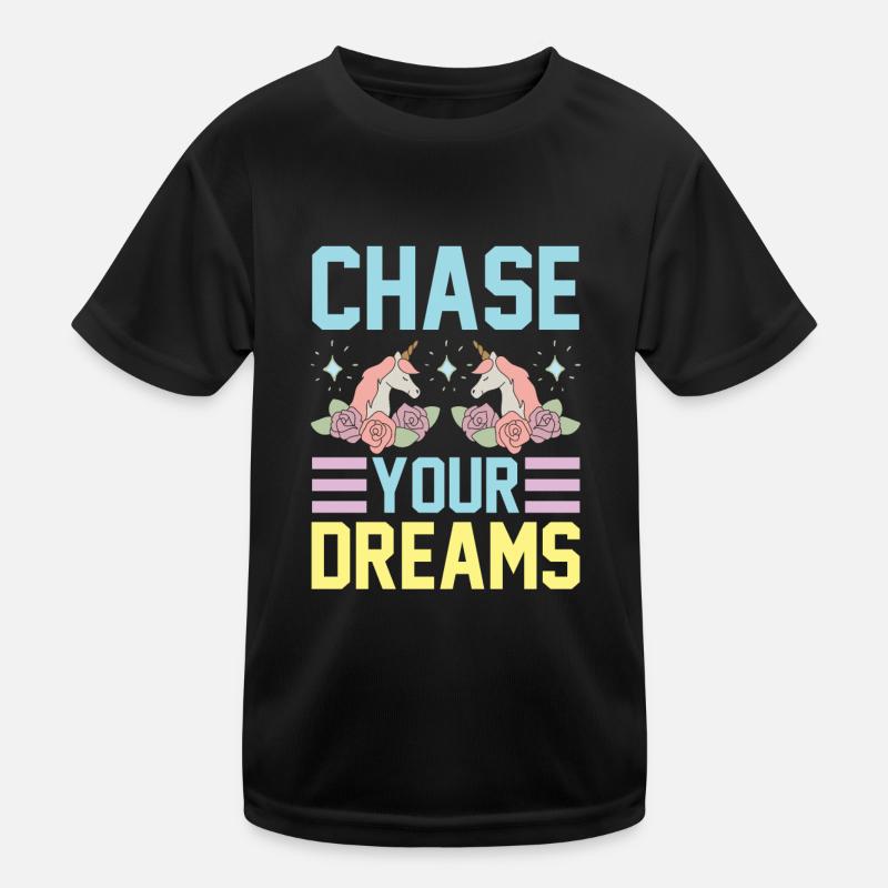 Lebe deine Träume Unicorn Kinder Funktions-T-Shirt
