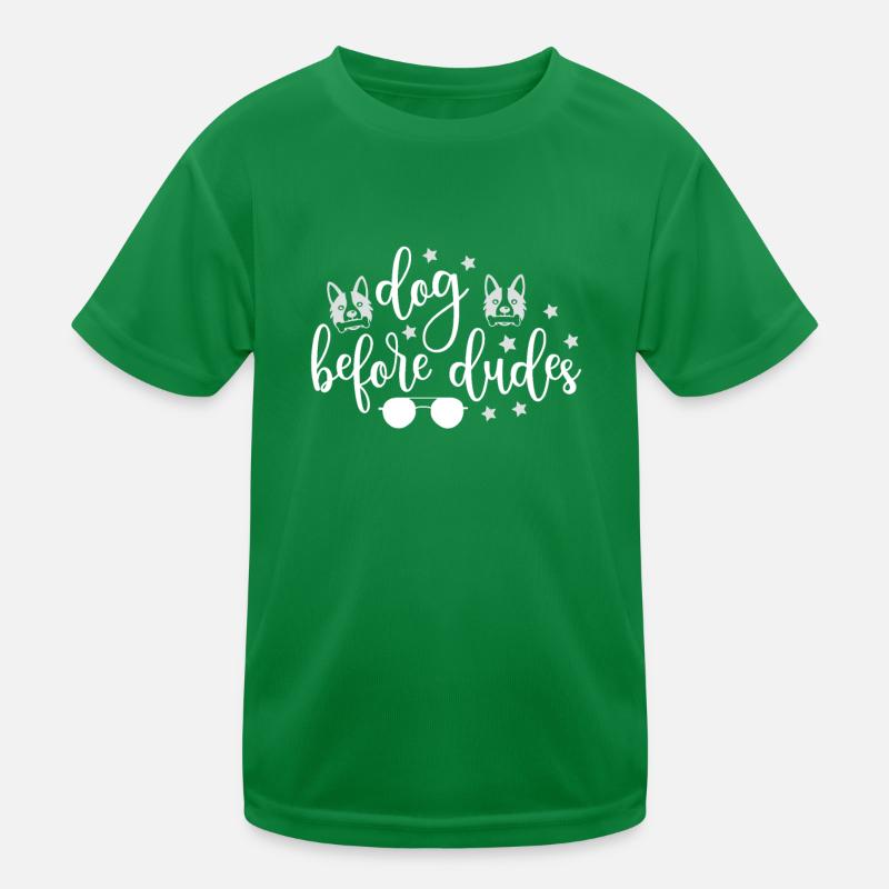 Hunde vor Kerlen Kinder Funktions-T-Shirt