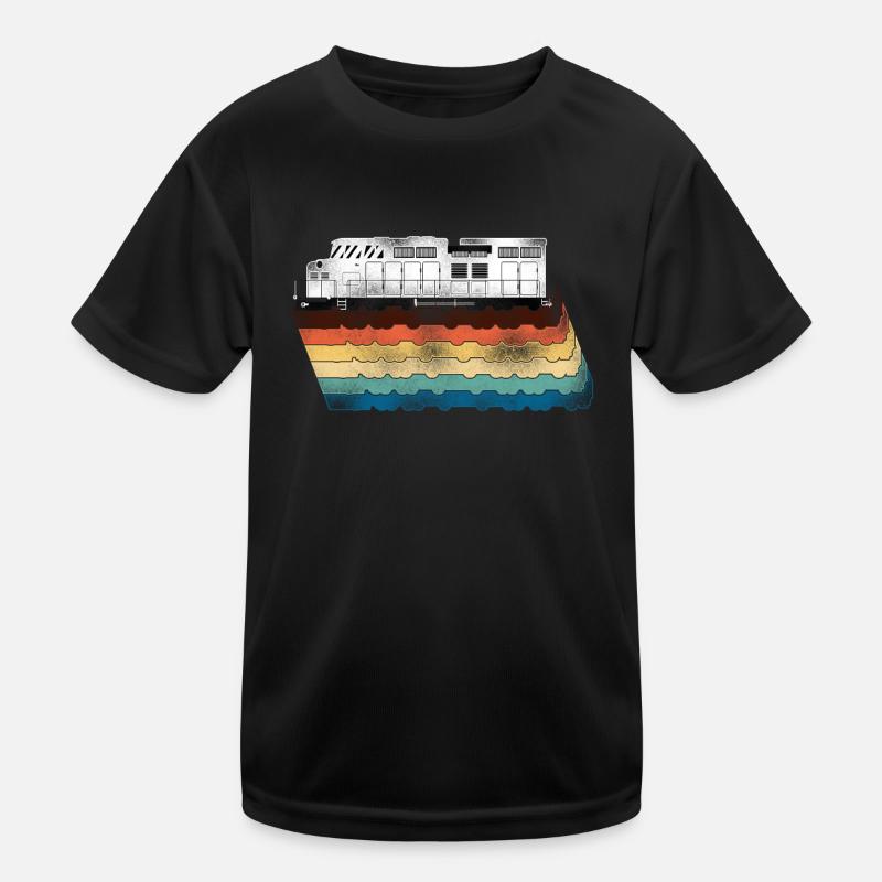 Freight Diesel Train Driver Kids Functional T-Shirt