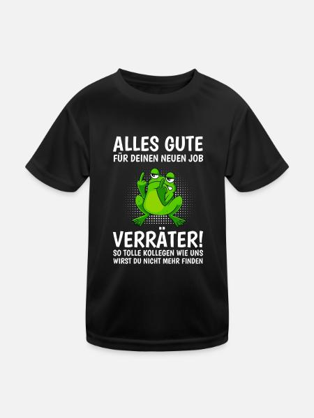 Viel Glück neuer Job Kollege Jobwechsel - Kinder Funktions-T-Shirt - Schwarz