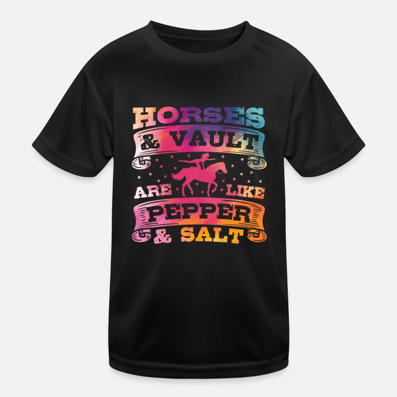 Voltigierpferde Design Für Einen Voltigierpferde Kinder Funktions-T-Shirt