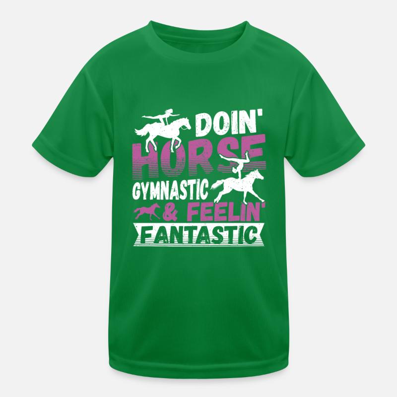 Voltigierpferde Design Für Einen Voltigierpferde Kinder Funktions-T-Shirt