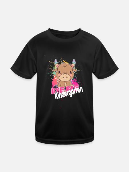 Endlich Schulkind, Einschulung - Kinder Funktions-T-Shirt - Schwarz - Vorne