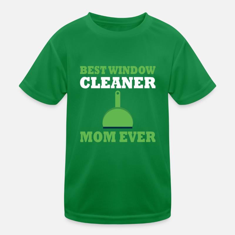 Best Window Cleaner Mom Kids Functional T-Shirt
