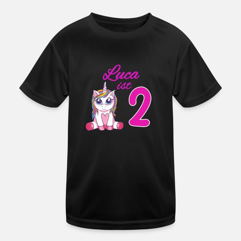 Kindergeburtstag 2 Jahre Mädchen Name Luca Kinder Funktions-T-Shirt