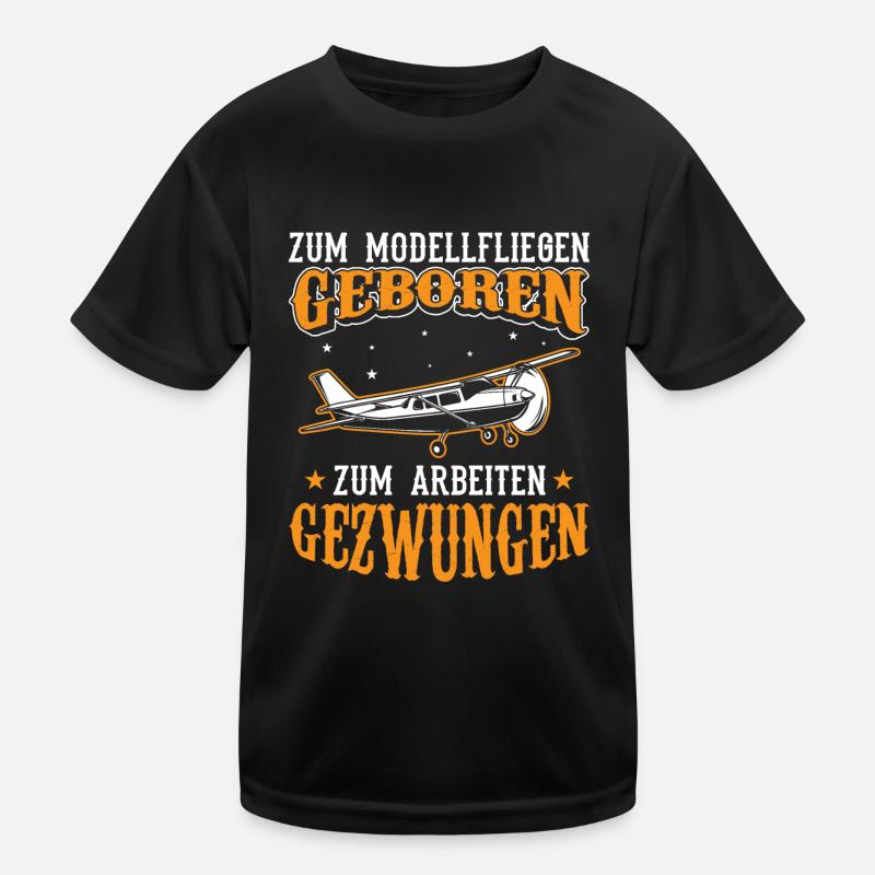 Modellflug Modellfliegen - Kinder Funktions-T-Shirt - Schwarz