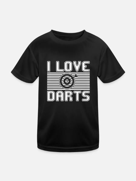 J’adore les fléchettes - T-shirt sport Enfant - noir - Devant