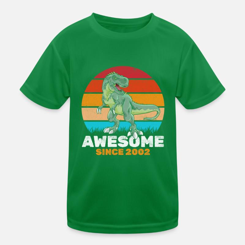 Fantastic since 2002 Dinosaur lover Dino Kids Functional T-Shirt