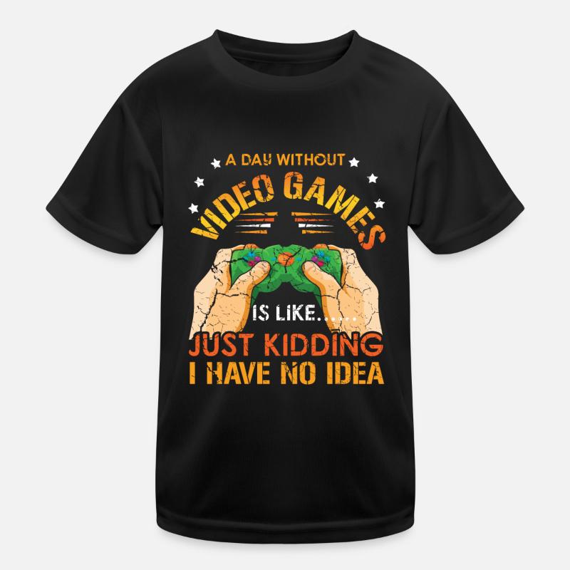 Retro Video Game Lover Gamer A Day Without Gaming Kinder Funktions-T-Shirt
