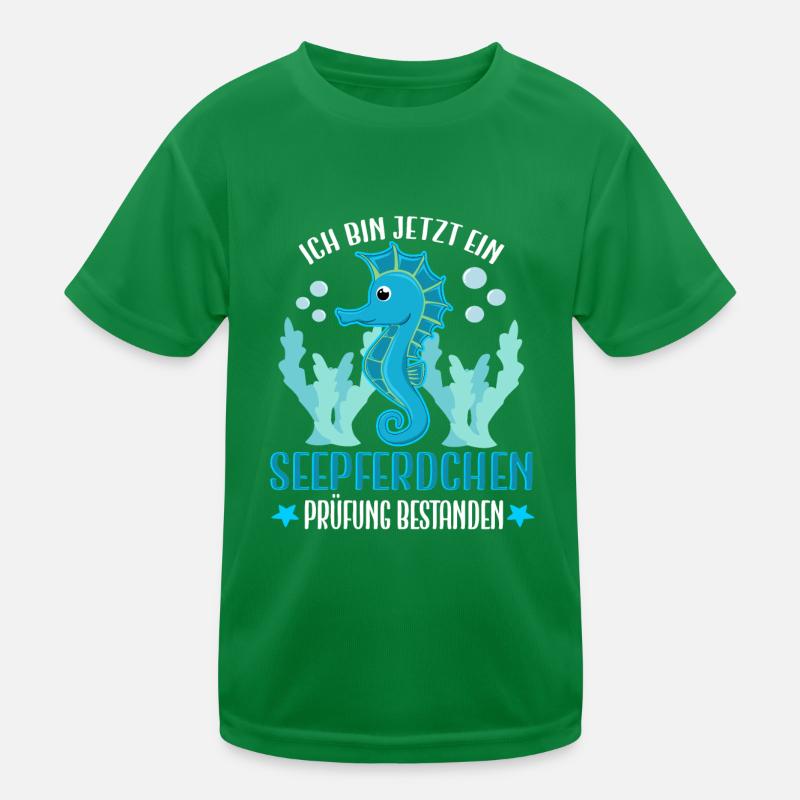 Seepferdchen Prüfung bestanden Jungen Geschenkidee Kinder Funktions-T-Shirt
